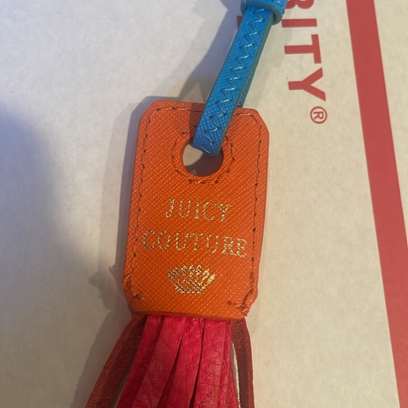 Vintage juicy contour Y2K wristlet/handbag with pink/orange tassel zipper pouch - Picture 17 of 17